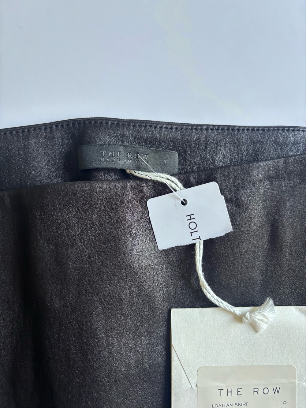 The Row NWT Loattan Black Leather Mini Skirt (Size 0) - Picture 4 of 6